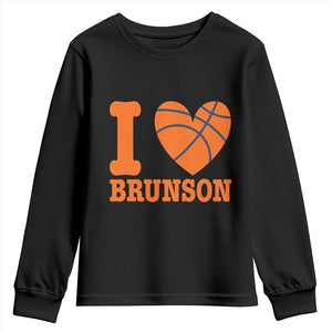 Funny I Love Brunson Name Youth Sweatshirt Hoops Fan Gift TS12 Black Print Your Wear