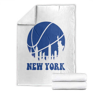 New York Skyline Throw Blanket Proud Game Day Sports Fan Gift TS12 White Print Your Wear
