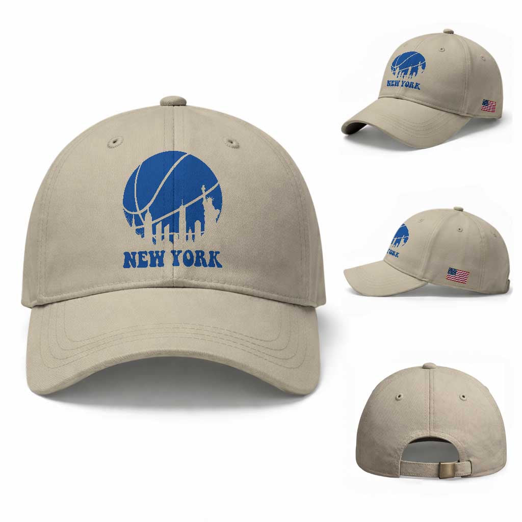 New York Skyline Baseball Cap Proud Game Day Sports Fan Gift TS12 Baseball Cap Universal Fit Beige Print Your Wear