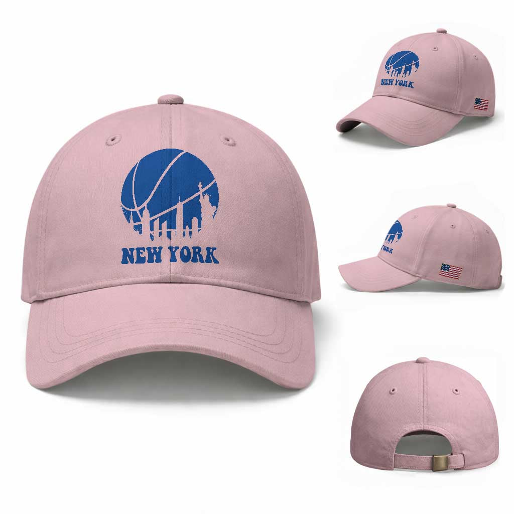 New York Skyline Baseball Cap Proud Game Day Sports Fan Gift TS12 Baseball Cap Universal Fit Light Pink Print Your Wear