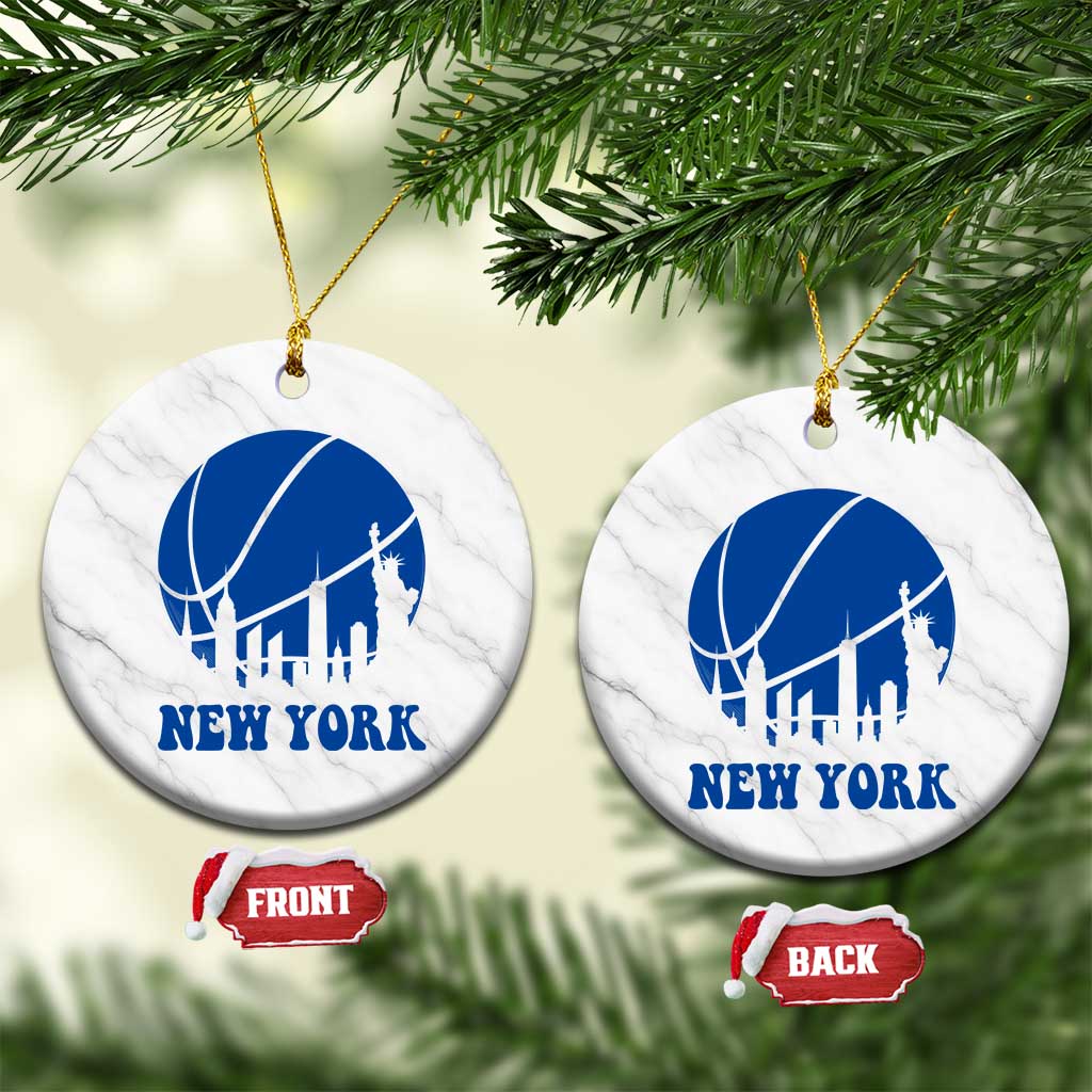 New York Skyline Ceramic Ornament Proud Game Day Sports Fan Gift TS12 1pc White Marble Print Your Wear