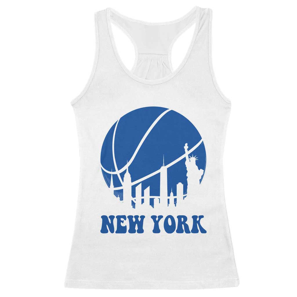 New York Skyline Racerback Tank Top Proud Game Day Sports Fan Gift TS12 White Print Your Wear
