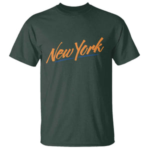 New York Pride T Shirt Classic Throwback Sports Fan TS12 Dark Forest Green Print Your Wear