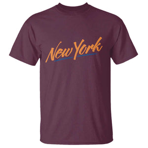 New York Pride T Shirt Classic Throwback Sports Fan TS12 Maroon Print Your Wear