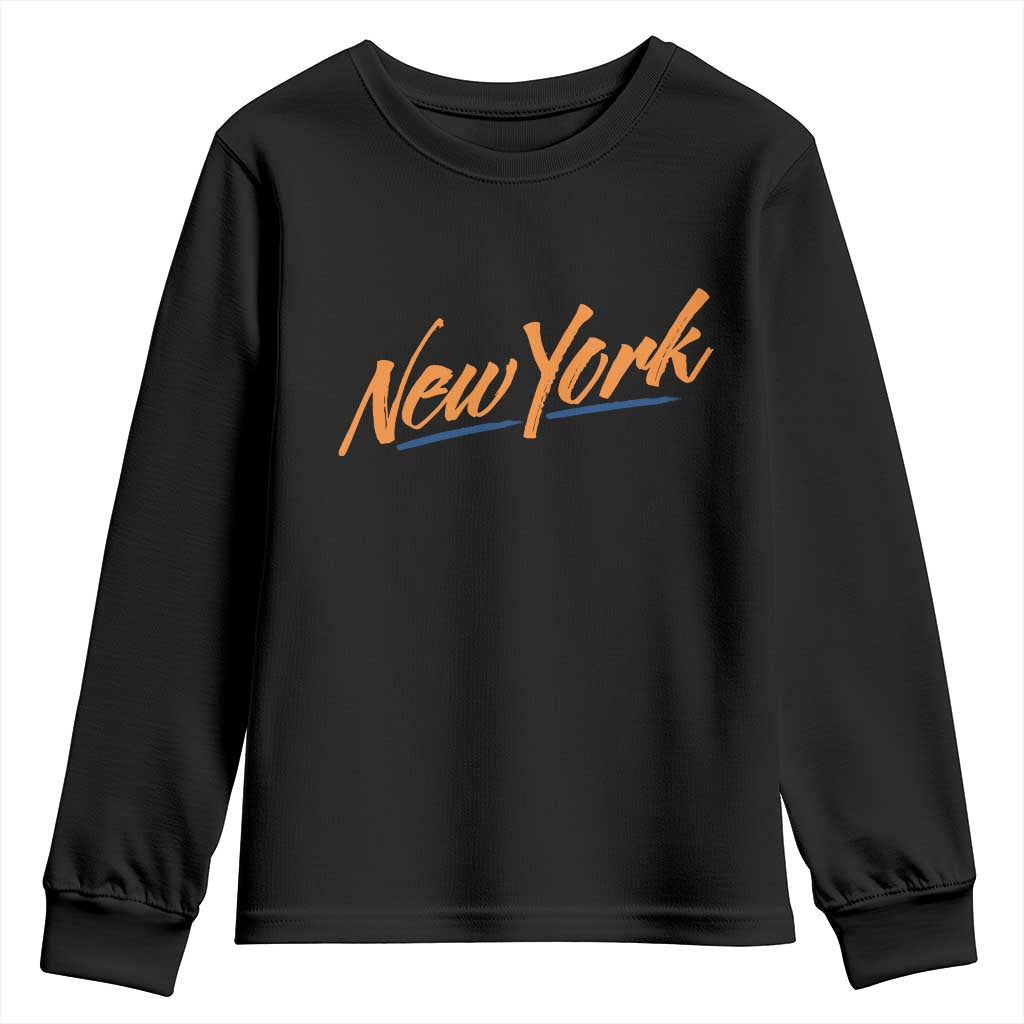 New York Pride Youth Sweatshirt Classic Throwback Sports Fan TS12 Black Print Your Wear