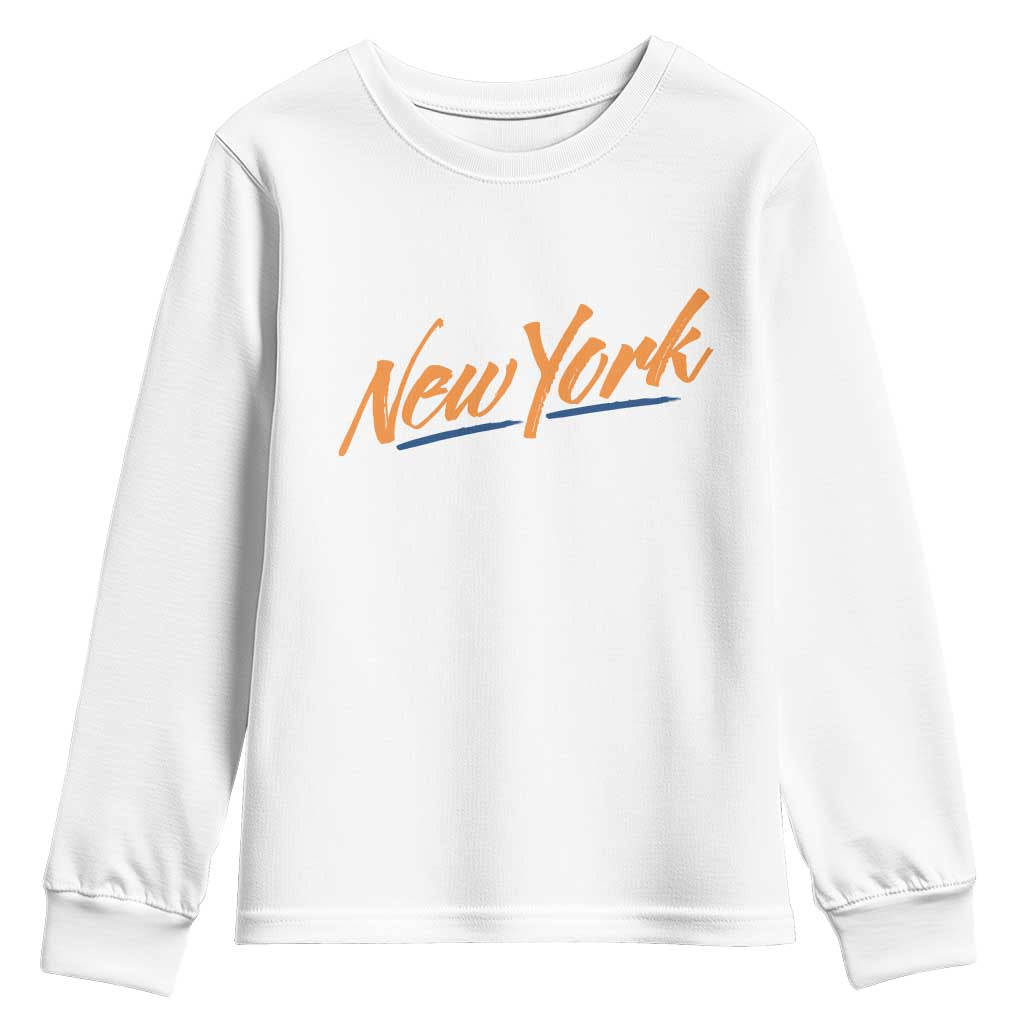 New York Pride Youth Sweatshirt Classic Throwback Sports Fan TS12 White Print Your Wear