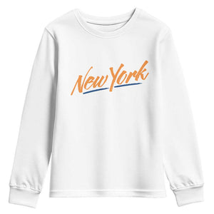 New York Pride Youth Sweatshirt Classic Throwback Sports Fan TS12 White Print Your Wear