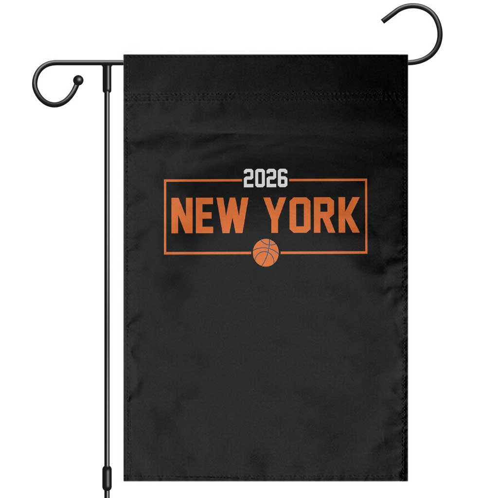 Vintage New York Hoops Pride 2026 Graphic Garden Flag TS12 Black Print Your Wear