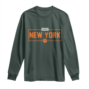 Vintage New York Hoops Pride 2026 Graphic Long Sleeve Shirt TS12 Dark Forest Green Print Your Wear
