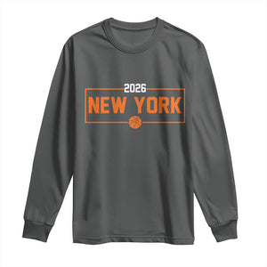 Vintage New York Hoops Pride 2026 Graphic Long Sleeve Shirt TS12 Dark Heather Print Your Wear