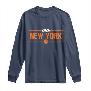 Vintage New York Hoops Pride 2026 Graphic Long Sleeve Shirt TS12 Navy Print Your Wear