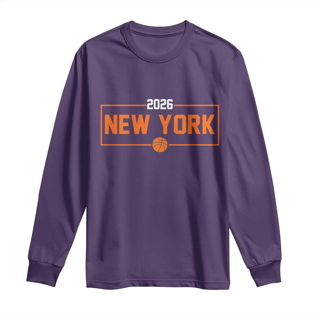Vintage New York Hoops Pride 2026 Graphic Long Sleeve Shirt TS12 Purple Print Your Wear