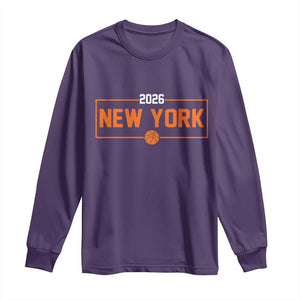 Vintage New York Hoops Pride 2026 Graphic Long Sleeve Shirt TS12 Purple Print Your Wear