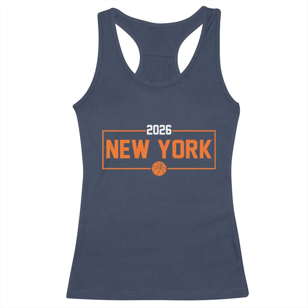 Vintage New York Hoops Pride 2026 Graphic Racerback Tank Top TS12 Navy Print Your Wear