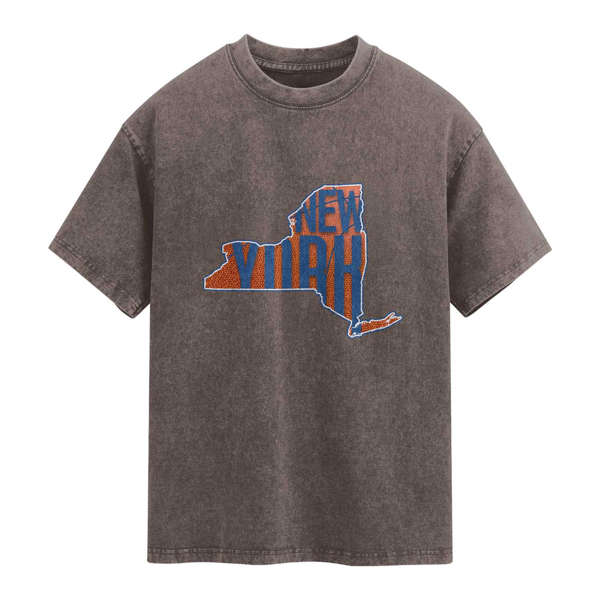 New York State Pride Graphic Washed Cotton T-Shirt Basketball Fan Gift