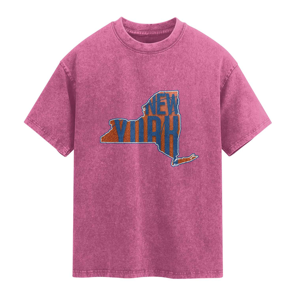 New York State Pride Graphic Washed Cotton T-Shirt Basketball Fan Gift