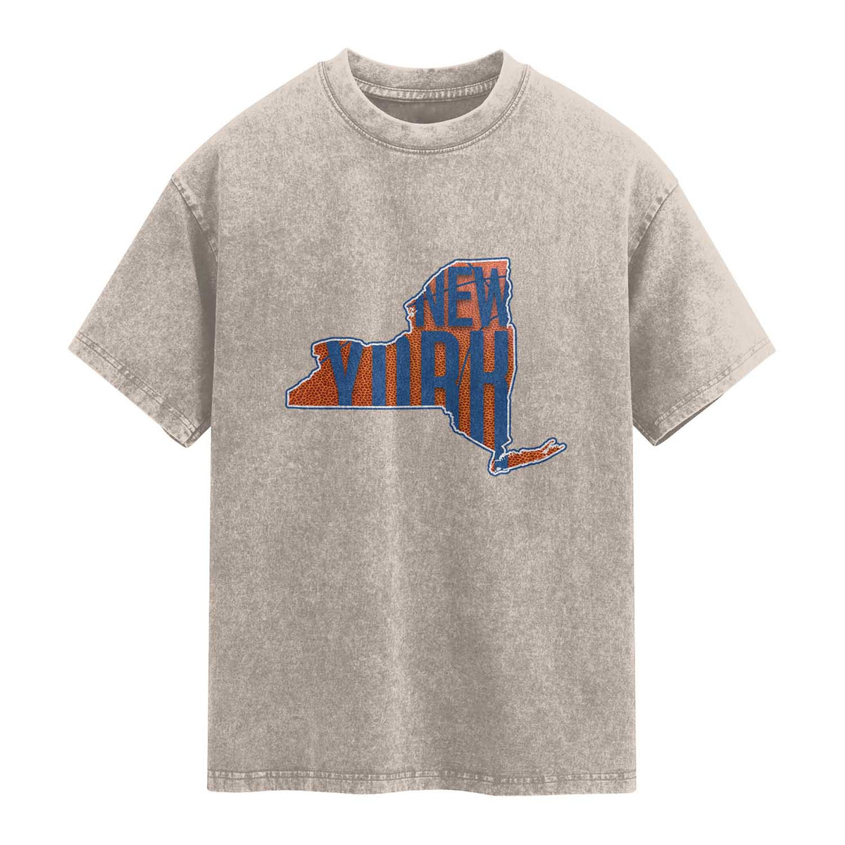New York State Pride Graphic Washed Cotton T-Shirt Basketball Fan Gift