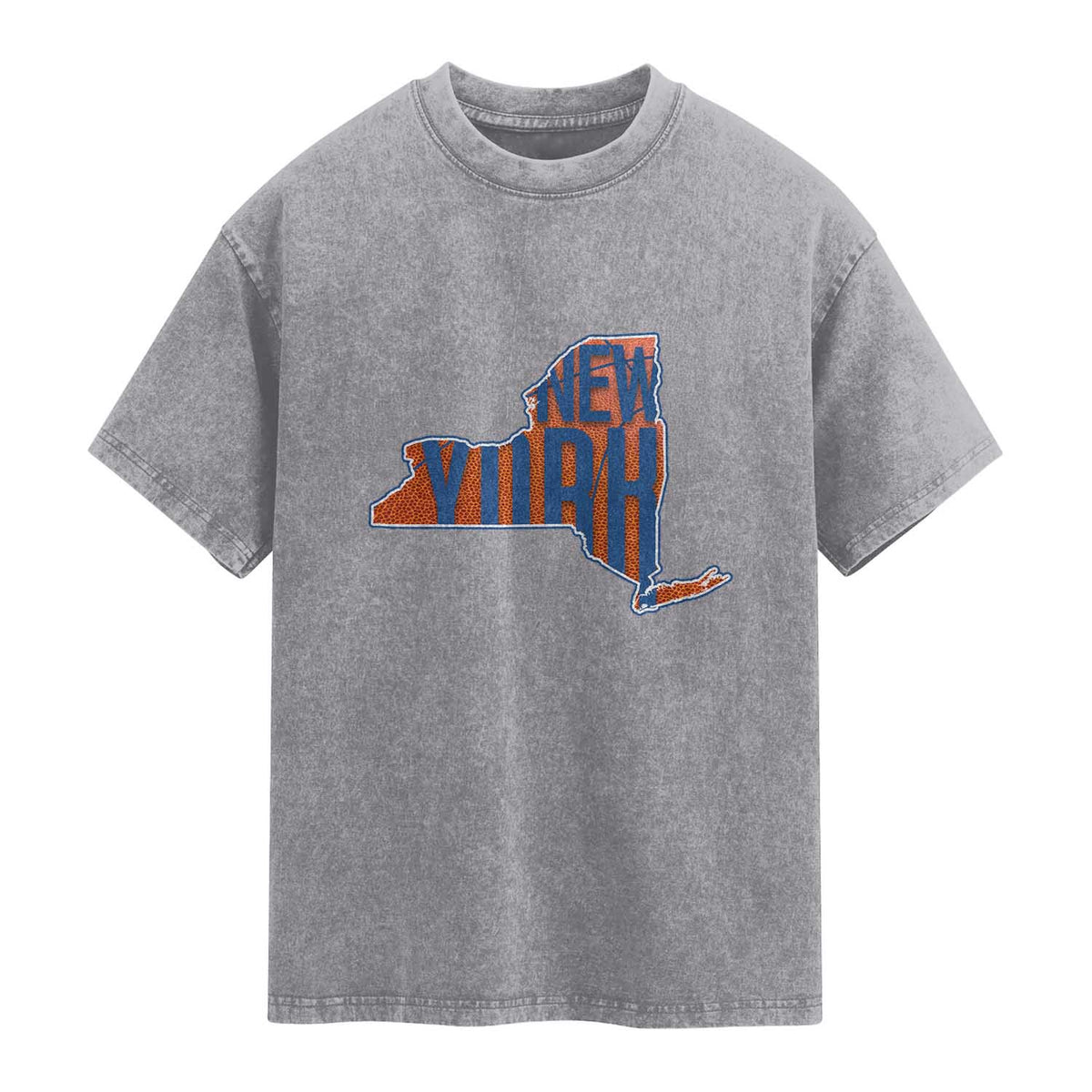New York State Pride Graphic Washed Cotton T-Shirt Basketball Fan Gift
