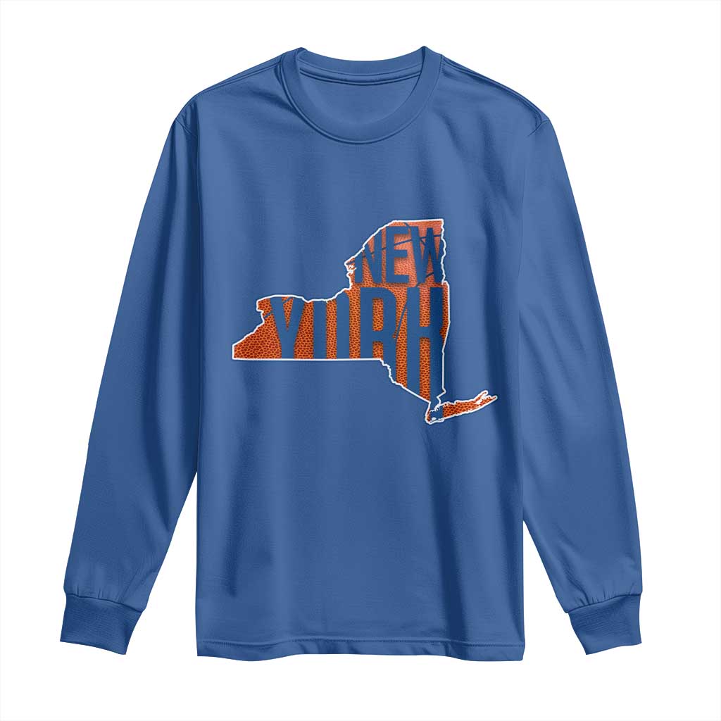New York State Pride Graphic Long Sleeve Shirt Basketball Fan Gift TS12 Royal Blue Print Your Wear