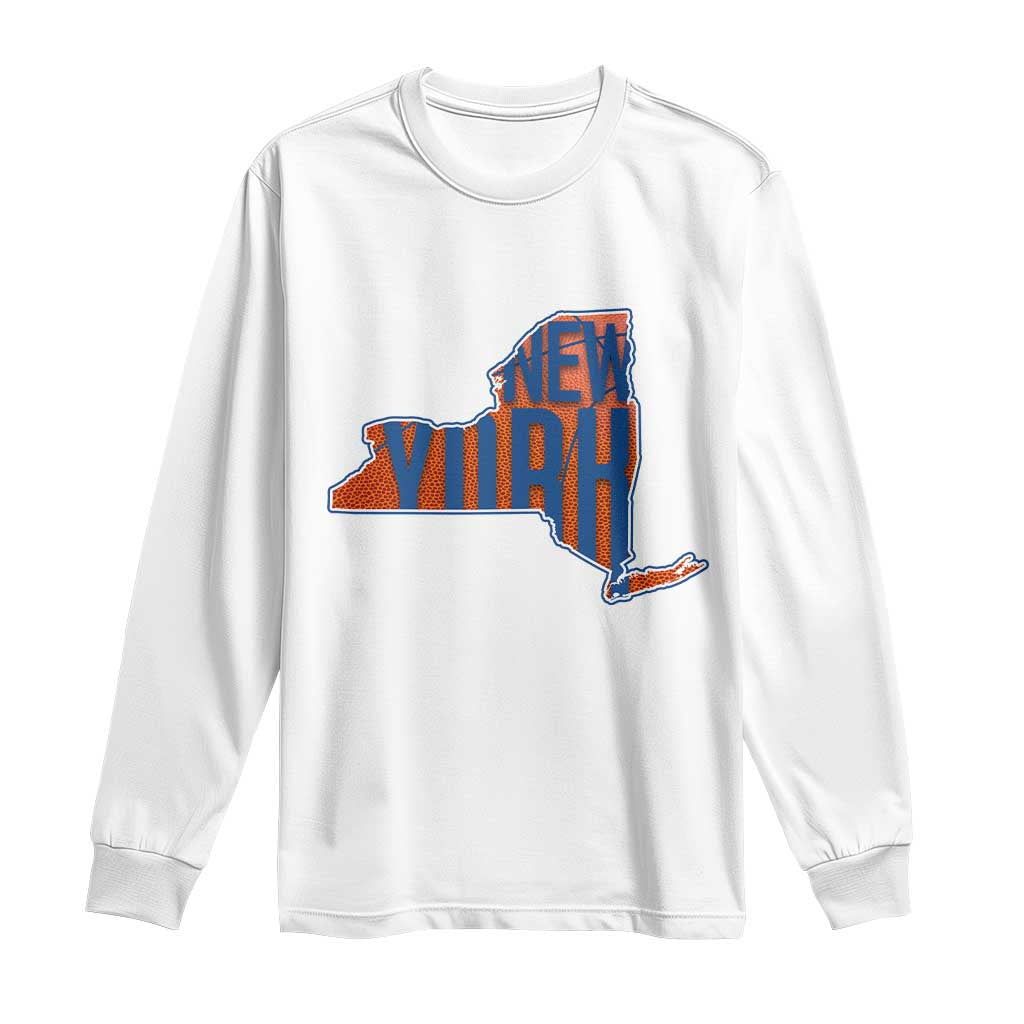 New York State Pride Graphic Long Sleeve Shirt Basketball Fan Gift TS12 White Print Your Wear
