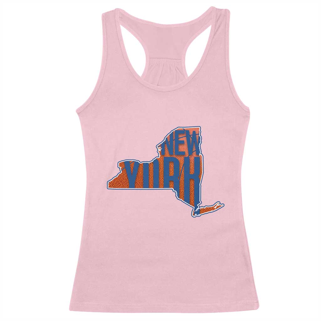 New York State Pride Graphic Racerback Tank Top Basketball Fan Gift TS12 Light Pink Print Your Wear