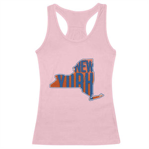 New York State Pride Graphic Racerback Tank Top Basketball Fan Gift TS12 Light Pink Print Your Wear