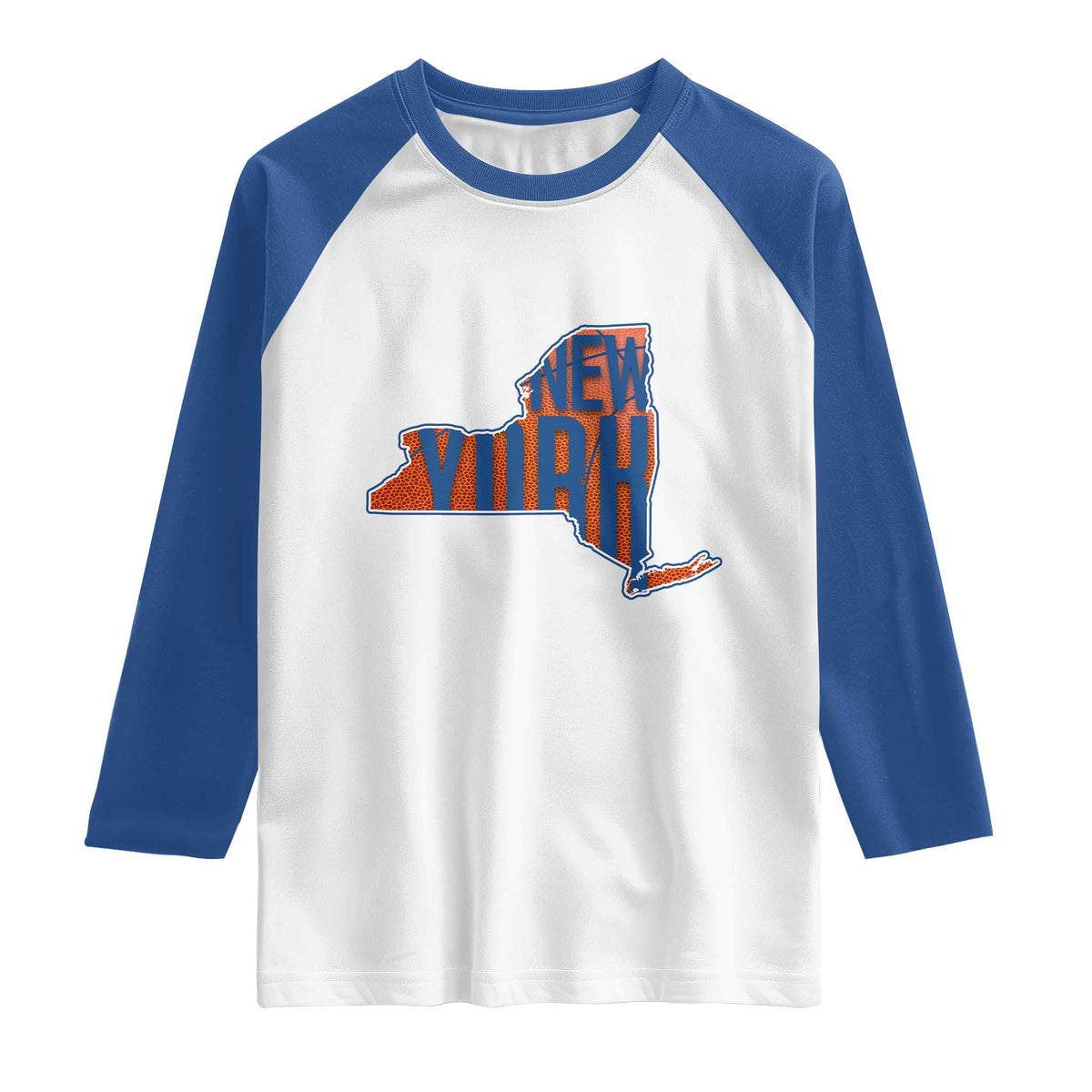 New York State Pride Graphic Raglan Shirt Basketball Fan Gift TS12 White Royal Print Your Wear