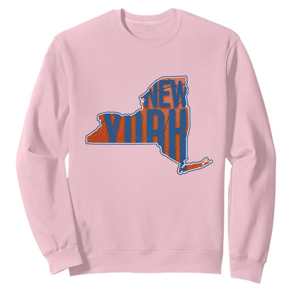 New York State Pride Graphic Sweatshirt Basketball Fan Gift TS12 Light Pink Print Your Wear