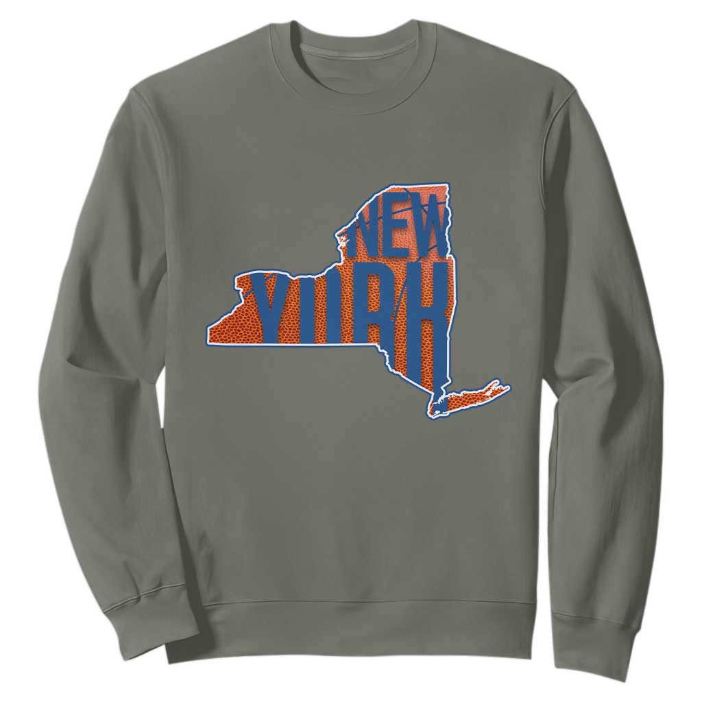 New York State Pride Graphic Sweatshirt Basketball Fan Gift TS12 Military Green Print Your Wear