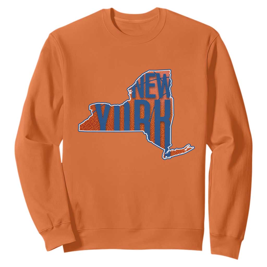New York State Pride Graphic Sweatshirt Basketball Fan Gift TS12 Orange Print Your Wear