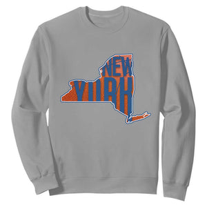New York State Pride Graphic Sweatshirt Basketball Fan Gift TS12 Sport Gray Print Your Wear