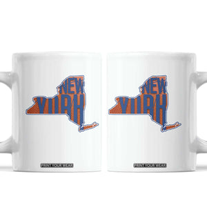 New York State Pride Graphic Coffee Mug Basketball Fan Gift TS12 White Print Your Wear