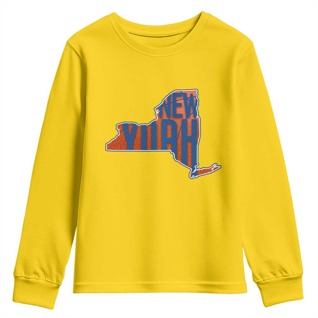 New York State Pride Graphic Youth Sweatshirt Basketball Fan Gift TS12 Daisy Print Your Wear