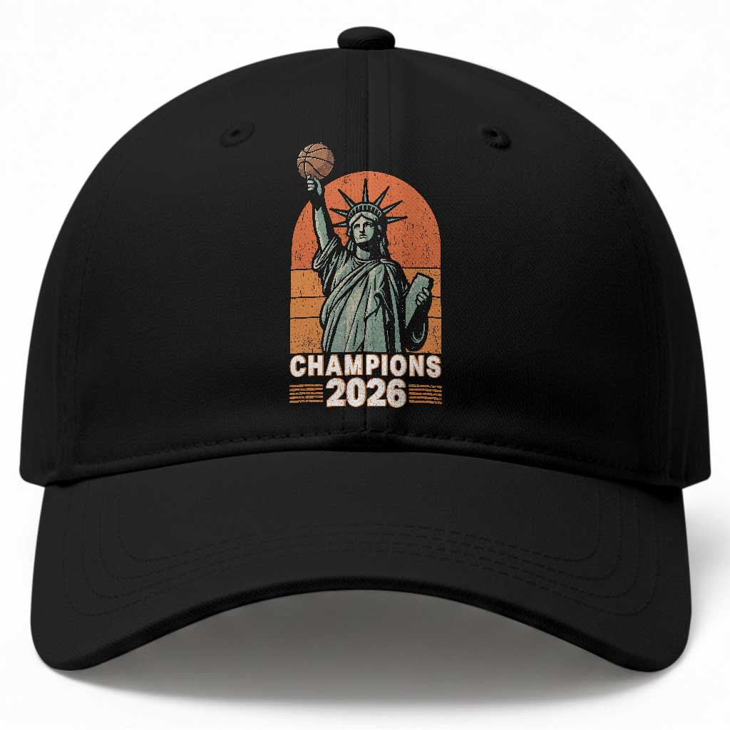 Vintage Statue Of Liberty Basketball Baseball Cap Champions 2026 New York Fan Gift TS12 Print Your Wear