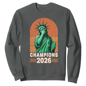 Vintage Statue Of Liberty Champions 2026 Sweatshirt New York Pride TS12 Dark Heather Print Your Wear