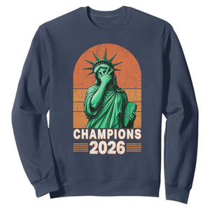 Vintage Statue Of Liberty Champions 2026 Sweatshirt New York Pride TS12 Navy Print Your Wear