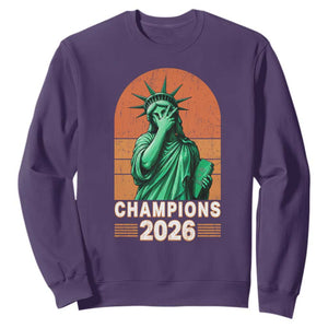 Vintage Statue Of Liberty Champions 2026 Sweatshirt New York Pride TS12 Purple Print Your Wear