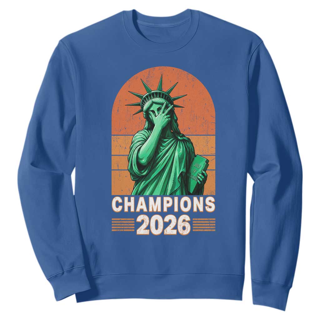 Vintage Statue Of Liberty Champions 2026 Sweatshirt New York Pride TS12 Royal Blue Print Your Wear