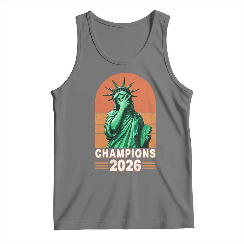 Vintage Statue Of Liberty Champions 2026 Tank Top New York Pride TS12 Black Heather Print Your Wear
