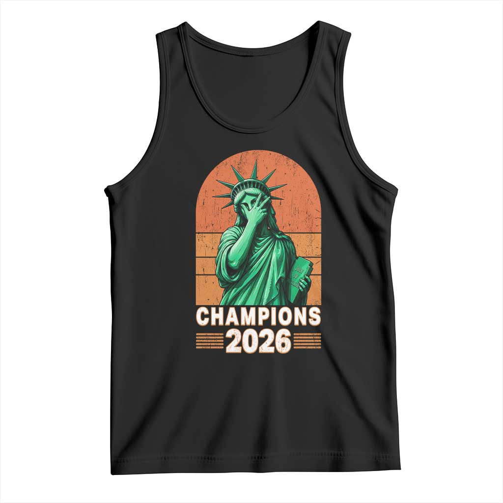 Vintage Statue Of Liberty Champions 2026 Tank Top New York Pride TS12 Black Print Your Wear