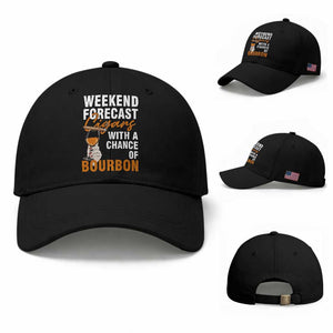 Weekend Forecast Cigars And Bourbon Baseball Cap Gift For Women TS12 Baseball Cap Universal Fit Black Print Your Wear