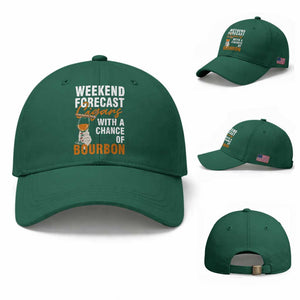 Weekend Forecast Cigars And Bourbon Baseball Cap Gift For Women TS12 Baseball Cap Universal Fit Irish Green Print Your Wear