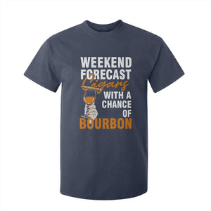 Weekend Forecast Cigars And Bourbon T Shirt For Kid Gift For Women TS12 Navy Print Your Wear