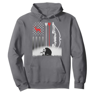 Bow Deer Hunting Hoodie American Flag Hunter Gift TS12 Charcoal Print Your Wear