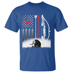 Bow Deer Hunting T Shirt American Flag Hunter Gift TS12 Royal Blue Print Your Wear