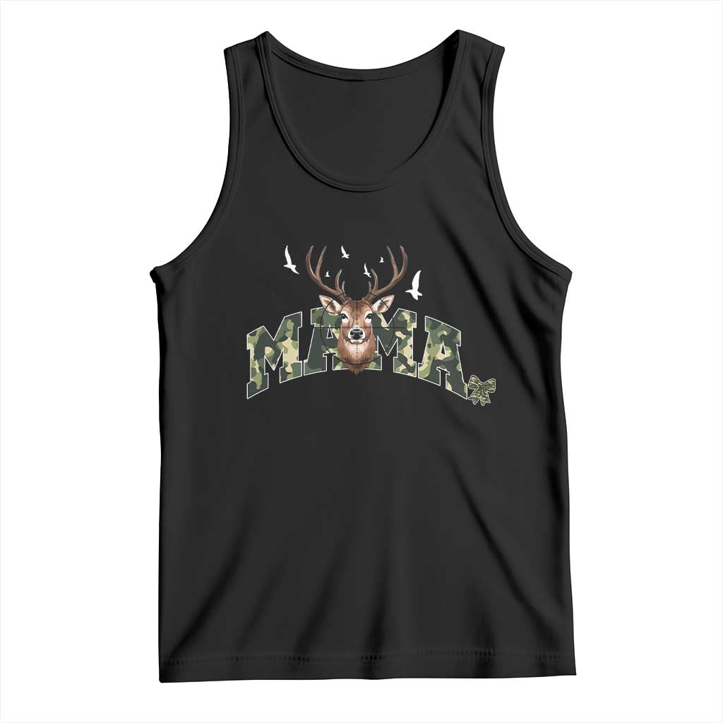 Mama Hunting Life Tank Top Deer Head Camo Gift TS12 Black Print Your Wear