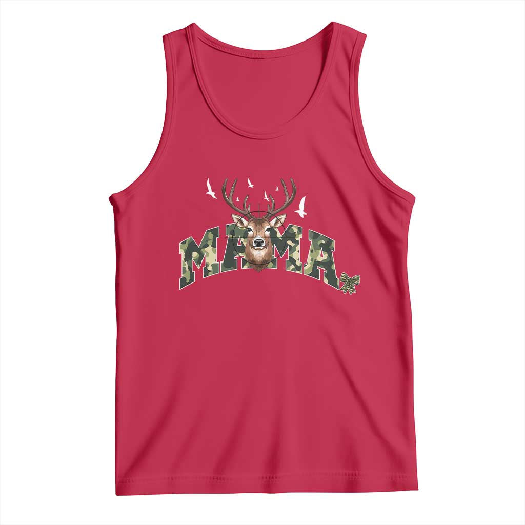 Mama Hunting Life Tank Top Deer Head Camo Gift TS12 Red Print Your Wear