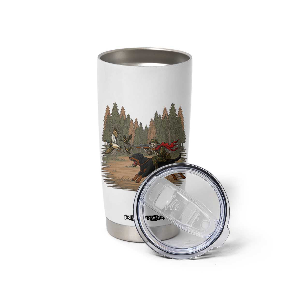Funny Skeleton Riding Labrador Hunting Tumbler Cup Gift For Hunter TS12 Print Your Wear