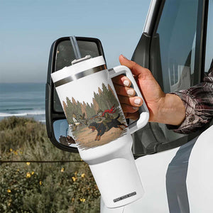 Funny Skeleton Riding Labrador Hunting Tumbler With Handle Gift For Hunter TS12 Print Your Wear