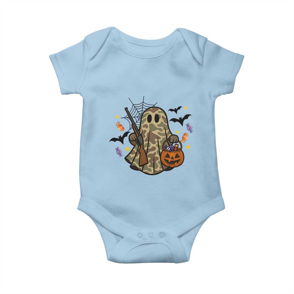 Funny Camo Hunter Halloween Ghost Costume Baby Onesie TS12 Light Blue Print Your Wear